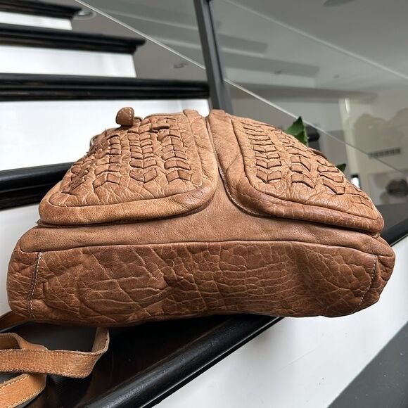 ORIGI HAND MADE ITALY P’ELLE BOVINA LEATHER LARGE WOVEN BAG TOTE PURSE RARE - Picture 7 of 16